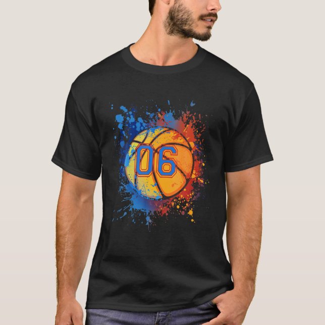 Camiseta Regalo de baloncesto de cumpleaños de 6 años para  (Anverso)