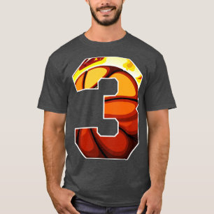 Camiseta Regalo de baloncesto número 3 Personalizado person