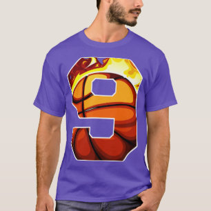Camiseta Regalo de baloncesto número 9 Personalizado person