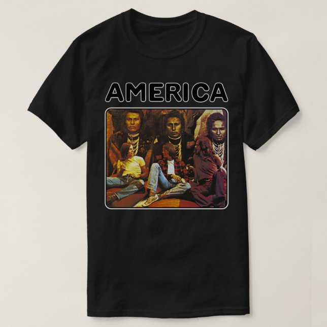 Camiseta Regalo de banda de América Retro para fans (Diseño del anverso)