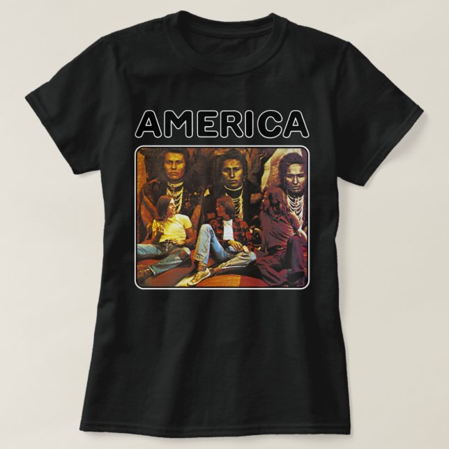 Camiseta Regalo de banda de América Retro para fans (Diseño del anverso)
