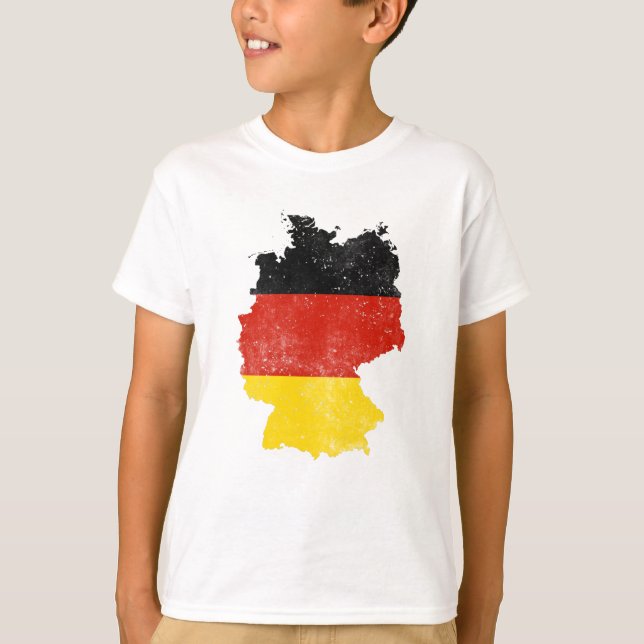 Camiseta Regalo de bandera de mapa de Alemania (Anverso)