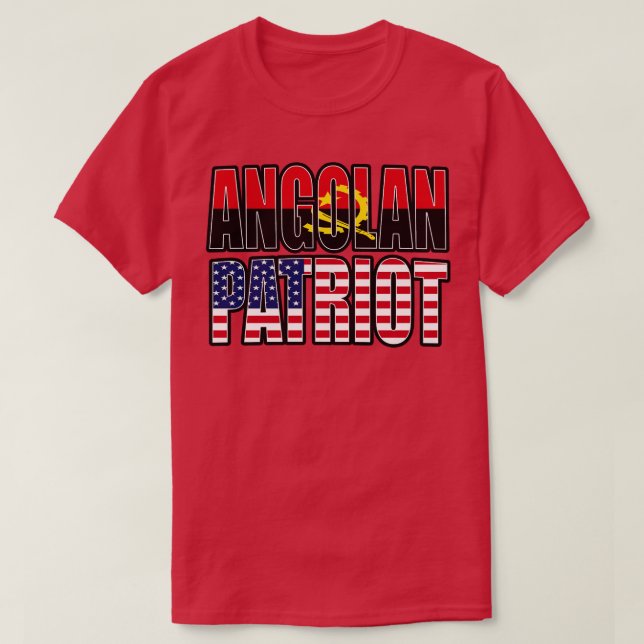 Camiseta Regalo de bandera del orgullo patriota angoleño-am (Diseño del anverso)