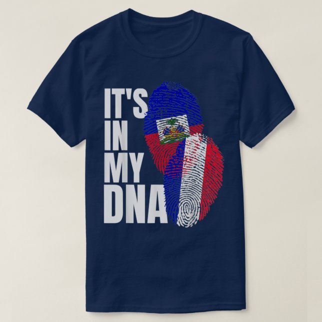 Camiseta Regalo De Bandera Del Patrimonio De ADN De Mezcla  (Diseño del anverso)