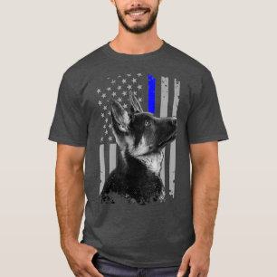 Camiseta Regalo de bandera delgada de la línea azul del pas