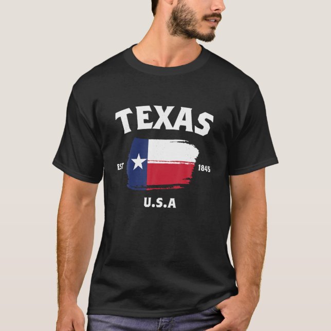Camiseta Regalo de bandera Est de Texas 1836 Estados Unidos (Anverso)