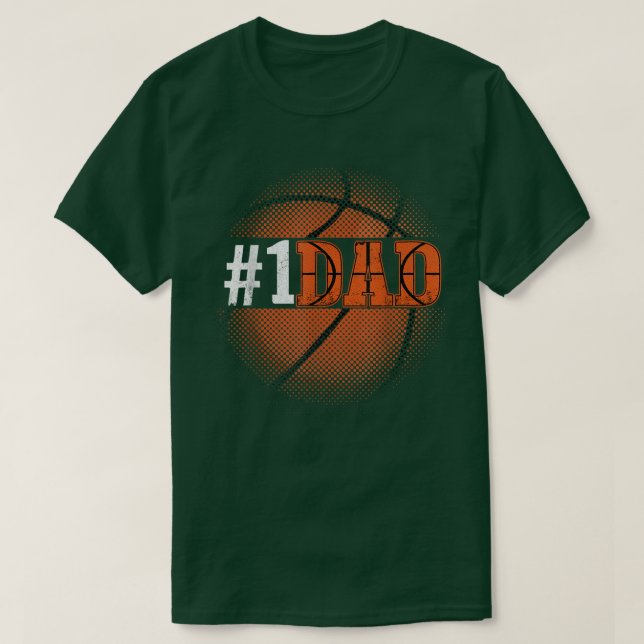 Camiseta Regalo de básquetbol para papá de hijo y hija 1 (Diseño del anverso)