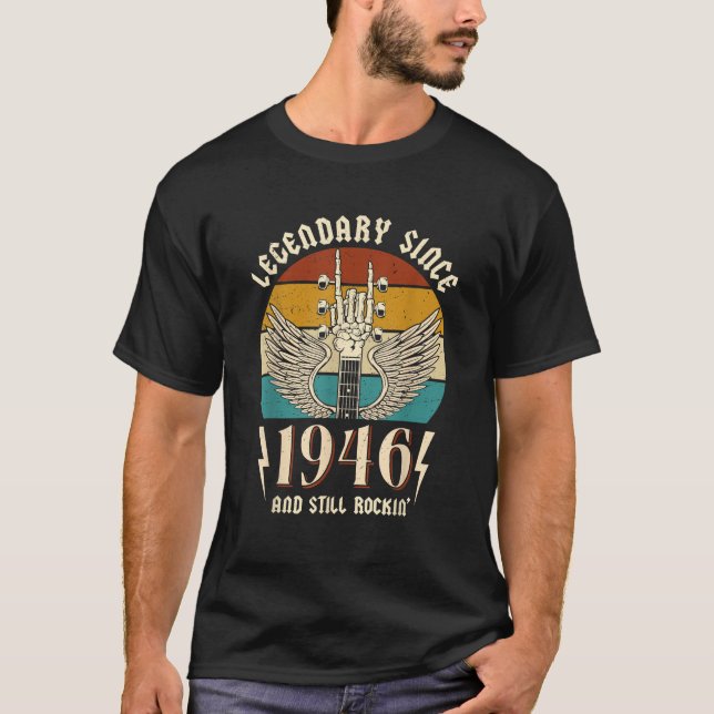Camiseta Regalo de Bday nacido en 1946 Hecho en 1946 Diseño (Anverso)