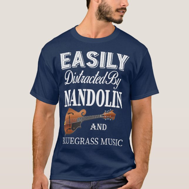 Camiseta Regalo de Bluegrass, Naranja de Mandolin fácilment (Anverso)