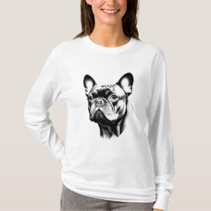 Camiseta Regalo de Boceto a Lápiz de Bulldog Francés para M