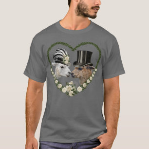 Camiseta Regalo de Boda Alpaca Lama Bride y Groom