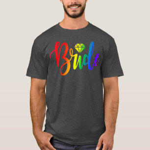 Camiseta Regalo de boda LGBT Novia lesbiana Orgullo gay