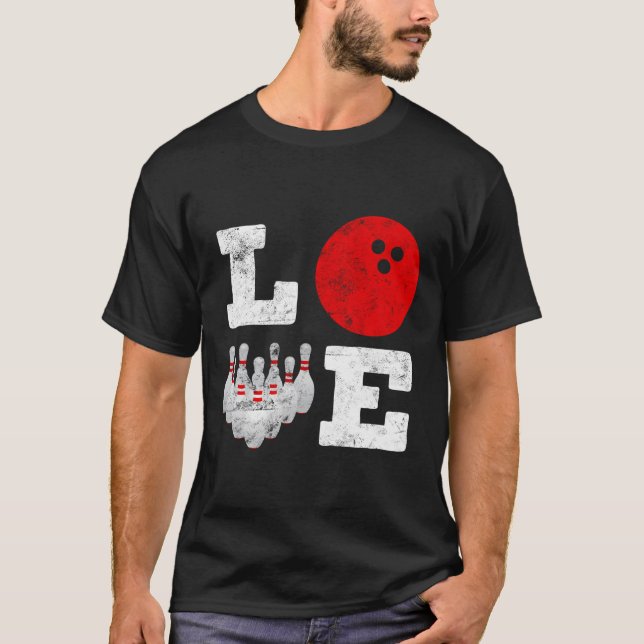 Camiseta Regalo de boliche para el gráfico de bolas de Bowl (Anverso)