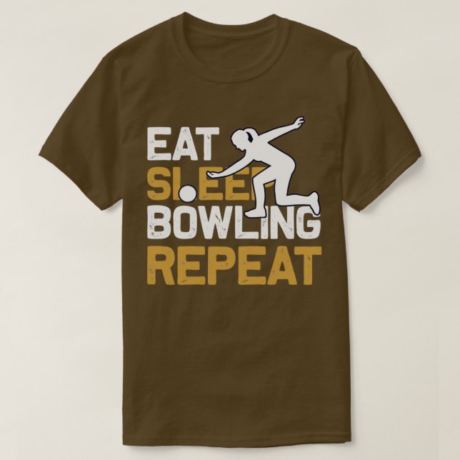 Camiseta Regalo de bolos regalo PINS pins comer dormir repe (Diseño del anverso)