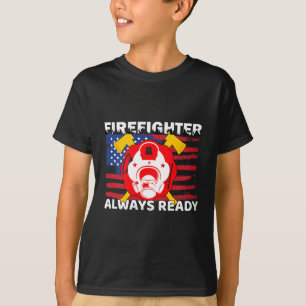 Camiseta Regalo de bombero siempre listo Citas orgullosas d