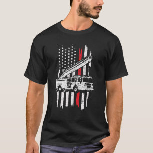 Camiseta Regalo de bomberos patrióticos, trucha de fuego de