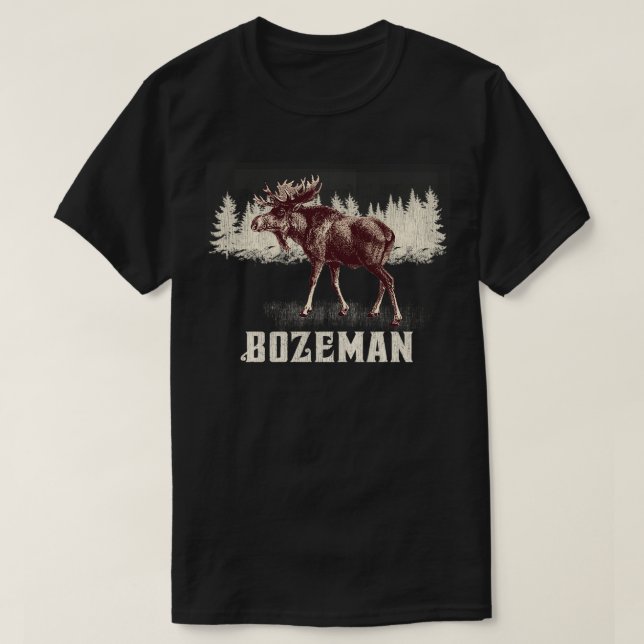 Camiseta Regalo de Bozeman Montana Bull Moose (Diseño del anverso)