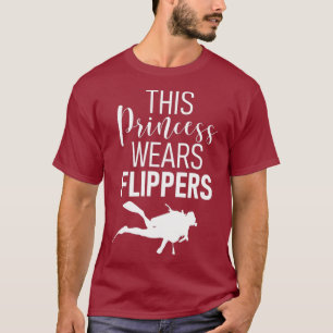 Camiseta Regalo de buceador ESTA PRINCESA LLEVA FLIPPERS Sc