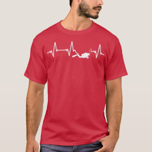 Camiseta Regalo de Buceo Heartbeat de Scuba