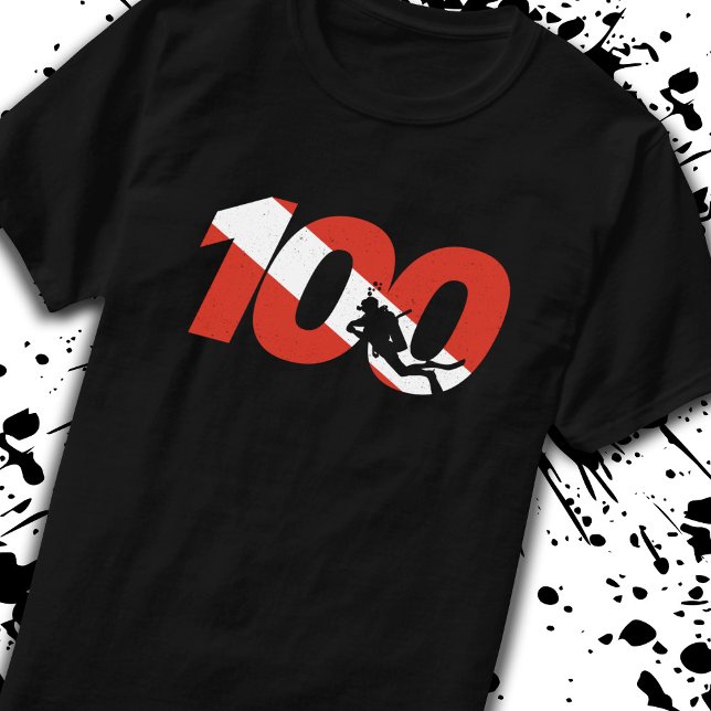 Camiseta Regalo de buceo Scuba - 100° buceo - buceo hacia a (Subido por el creador)