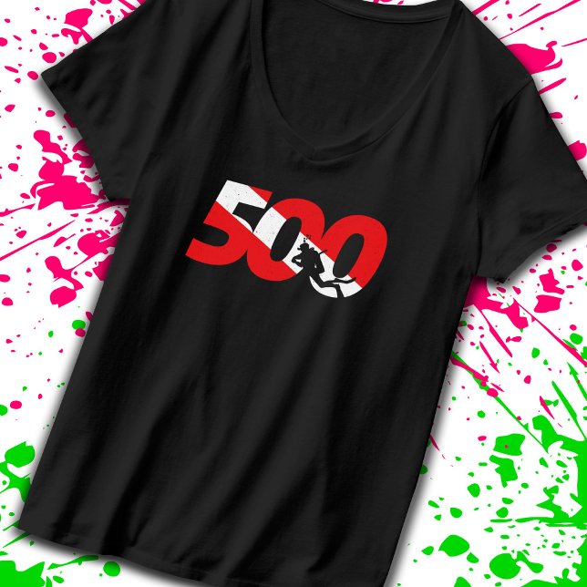 Camiseta Regalo de buceo Scuba 500.º hito de buceo Scuba (Subido por el creador)