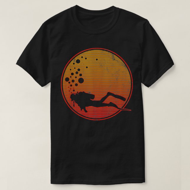 Camiseta Regalo de buceo Scuba Retro Scuba (Diseño del anverso)
