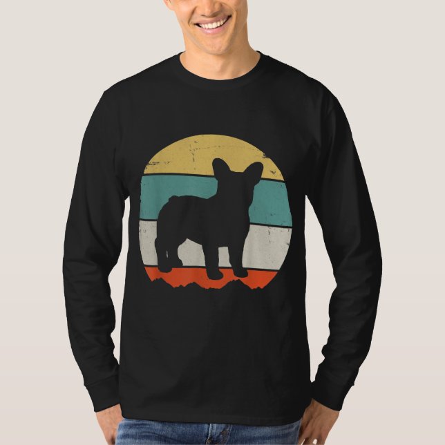 Camiseta Regalo de Bulldog retro vintage para mamá de perro (Anverso)