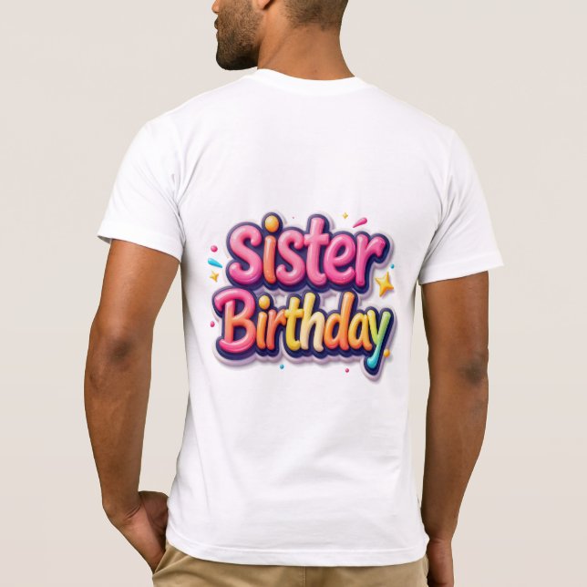 Camiseta Regalo de burbujas de arcoíris para cumpleaños de  (Reverso)