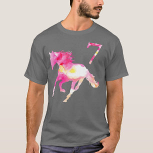 Camiseta Regalo de caballos de cumpleaños para niños de 7 a