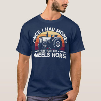 Camiseta Regalo de caballos de ruedas de tractores agrícola