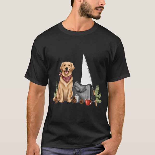 Camiseta Regalo de cabaña de pesca para papá perro (Anverso)