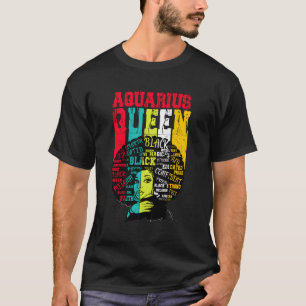 Camiseta Regalo de cabello afro para mujeres negras Aquariu