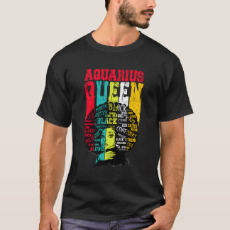 Camiseta Regalo de cabello afro para mujeres negras Aquariu