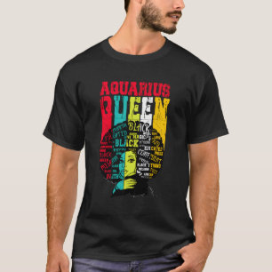Camiseta Regalo de cabello afro para mujeres negras Aquariu
