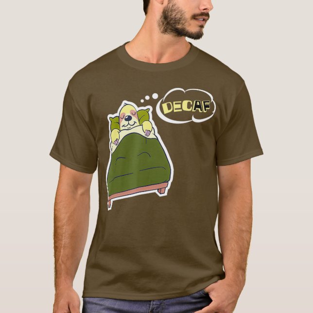 Camiseta Regalo de café espumoso Gracioso Sleeping Sloth De (Anverso)