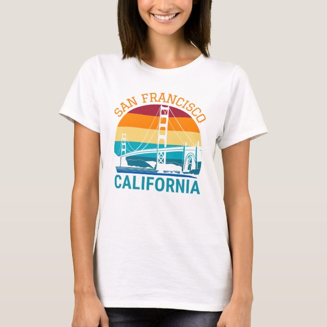 Camiseta Regalo de California del puente Golden Gate de San (Anverso)