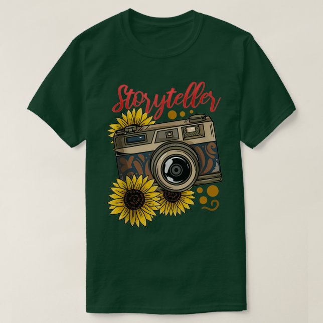 Camiseta Regalo de cámara de narrador fotográfico (Diseño del anverso)