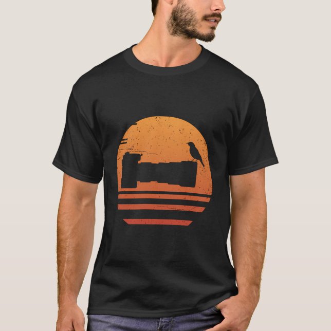 Camiseta Regalo de cámara para fotógrafos de aves de época (Anverso)