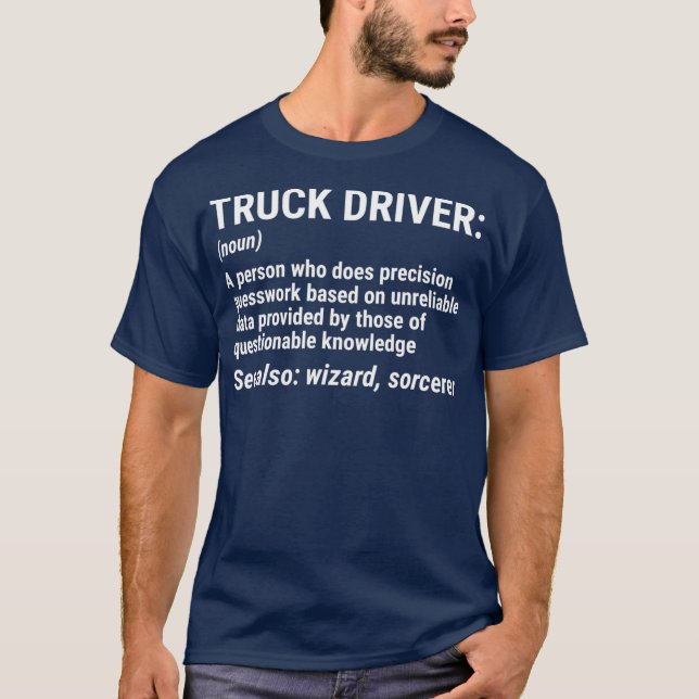 Camiseta Regalo de camionero divertido de definición de con (Anverso)
