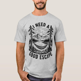 Camiseta Regalo de Camping en Hamaca Lago de Montaña Al Air