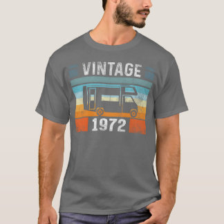 Camiseta Regalo de caravana cumpleaños vintage 1972 Camping