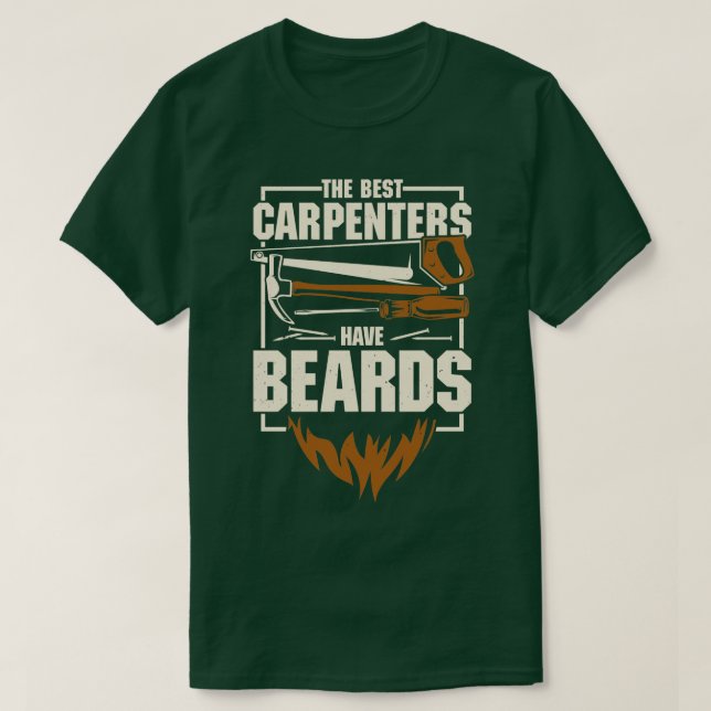 Camiseta Regalo de carpintería con barba de carpintería (Diseño del anverso)