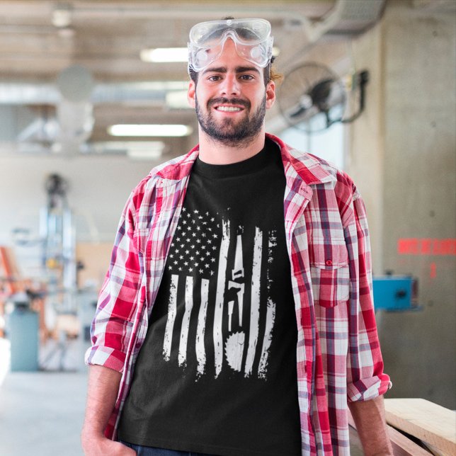 Camiseta Regalo de carpintería de carpintería de la bandera (Subido por el creador)