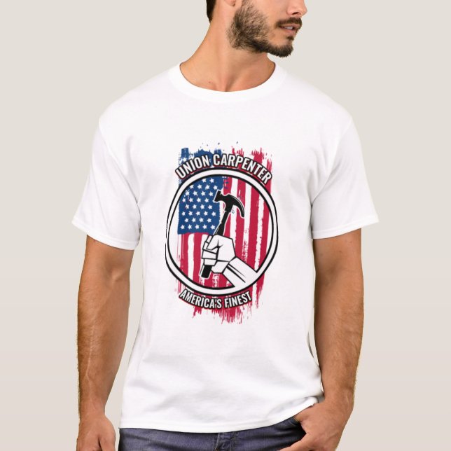 Camiseta Regalo de carpintero de la Unión Orgullosa Estadou (Anverso)