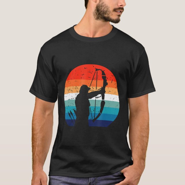 Camiseta Regalo de caza de barcas de tiro con arco de vinta (Anverso)