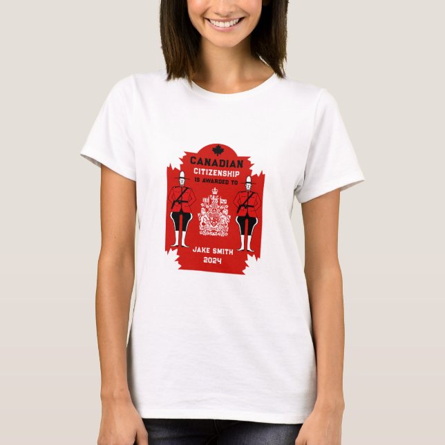 Camiseta Regalo de celebración de la ciudadanía canadiense (Anverso)