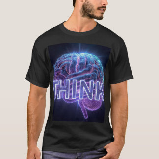 Camiseta Regalo de cerebro neon THINK - Taza de programador