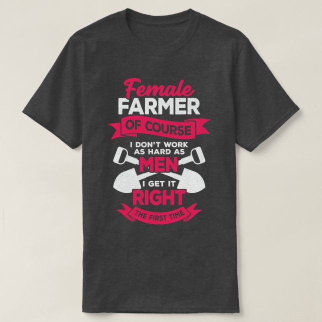 Camiseta Regalo de Chica agricultora agricultora (Diseño del anverso)