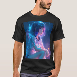 Camiseta Regalo de chica anime linda joven