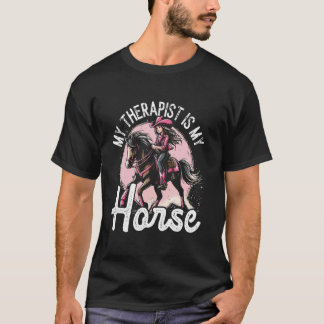 Camiseta Regalo de chica de caballo lindo Mi terapeuta es m